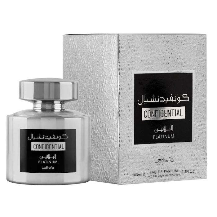 lattafa_confidential_platinum_edp_100ml.jpeg Lattafa Confidential Platinum EDP 100ml - Image 1